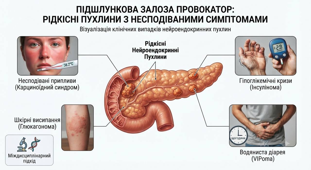 Підшлункова залоза провокатор рідкісні пухлини з несподіваними симптомами