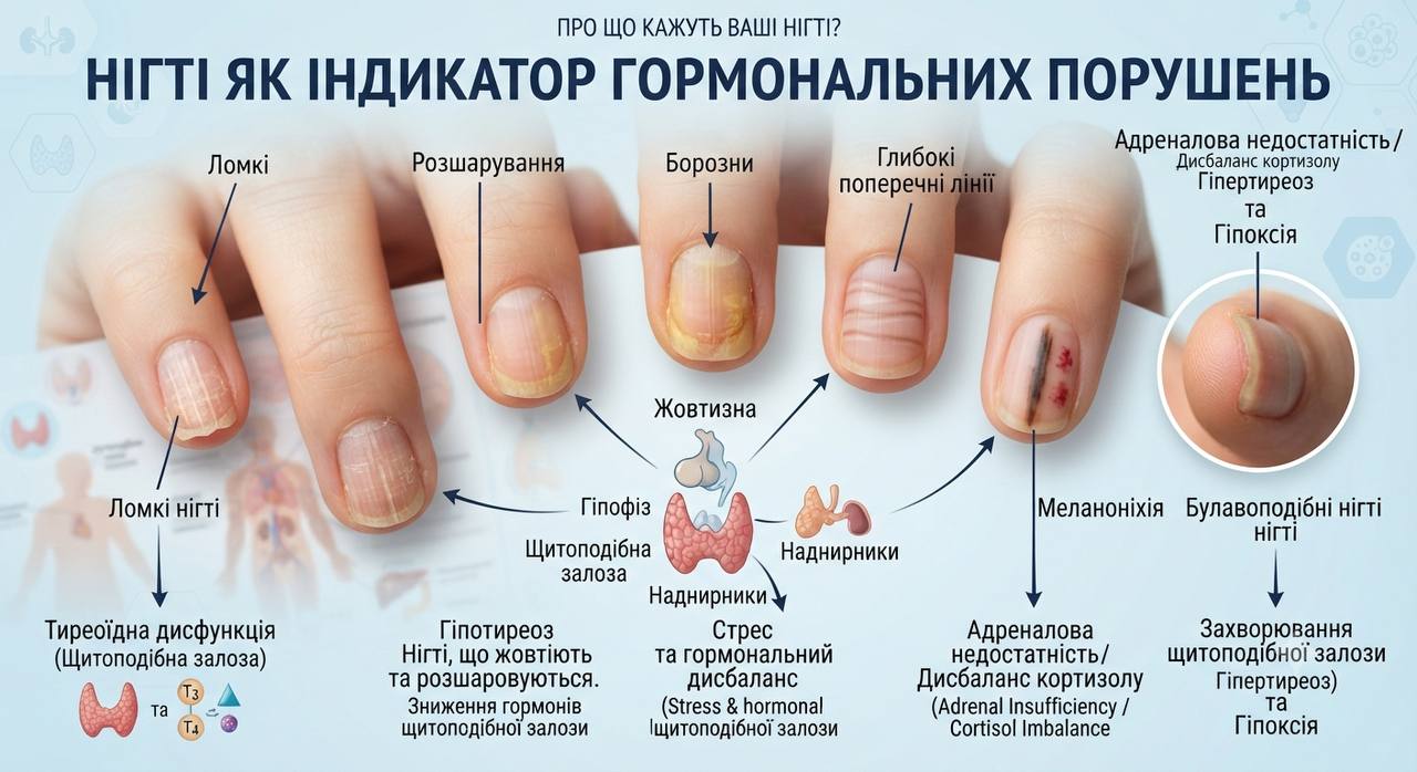 Нігті як індикатор гормональних порушень