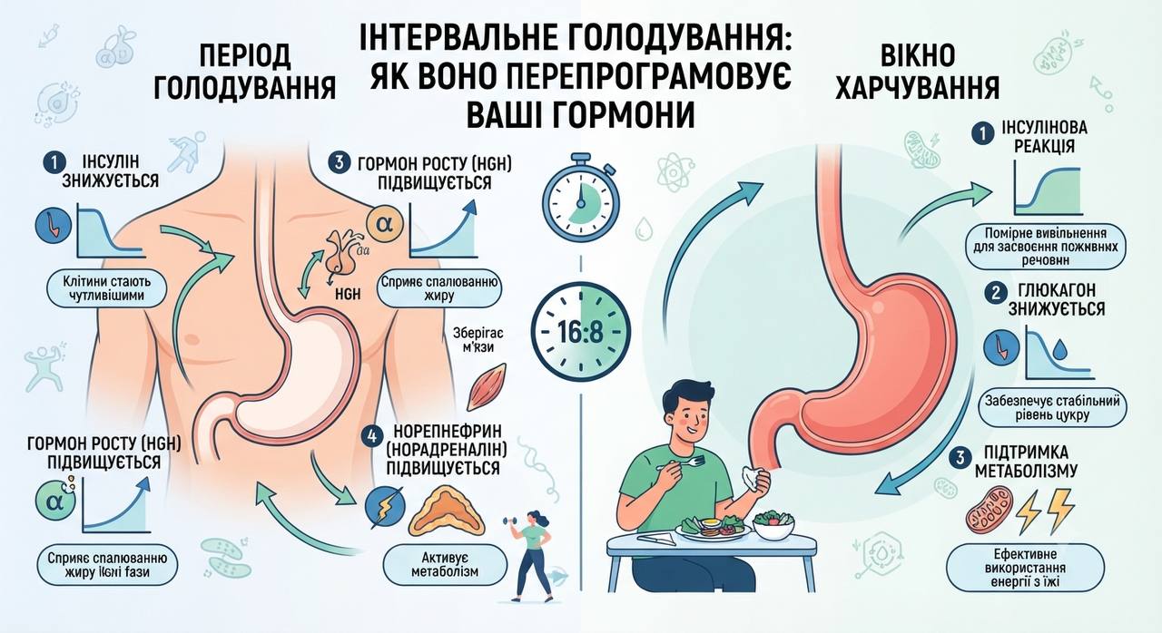 Інтервальне голодування: як воно перепрограмовує ваші гормони